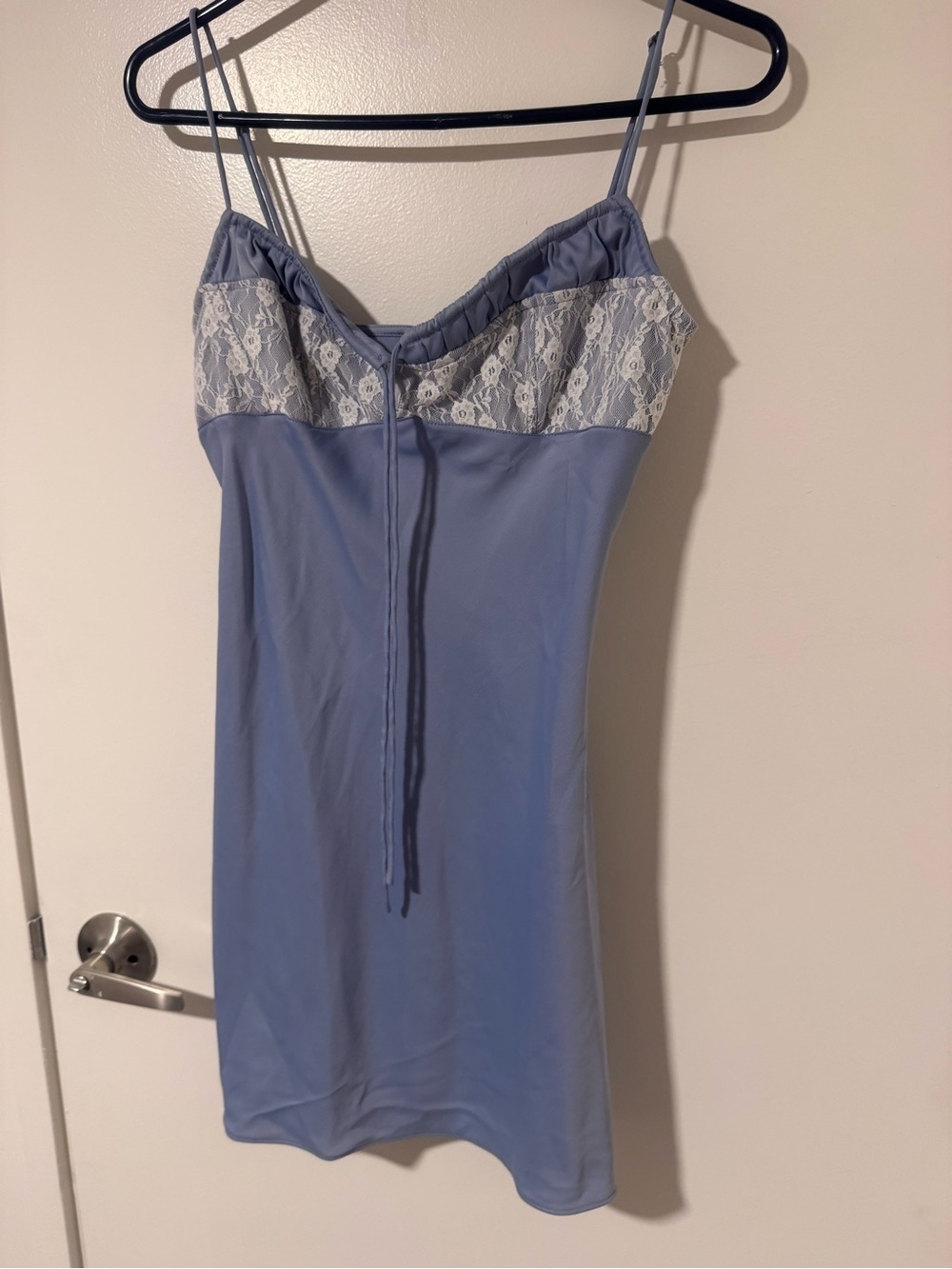 Urban Outfitters Blue Lace-Trim Slip Summer Dress